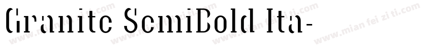 Granite SemiBold Ita字体转换